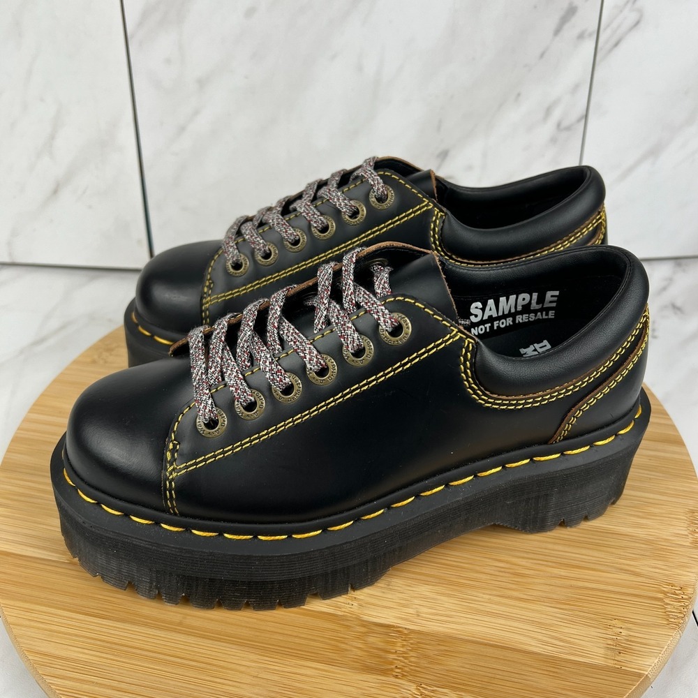 Dr. Doc Martens Collier Bex Womens Size 6 Black Leather Platform Shoes - Picture 3 of 15